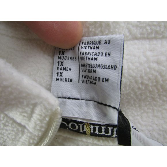 Columbia Sportswear Womens XL White Cream Logo Full Zip Fleece Jacket WW6114 - Picture 4 of 7